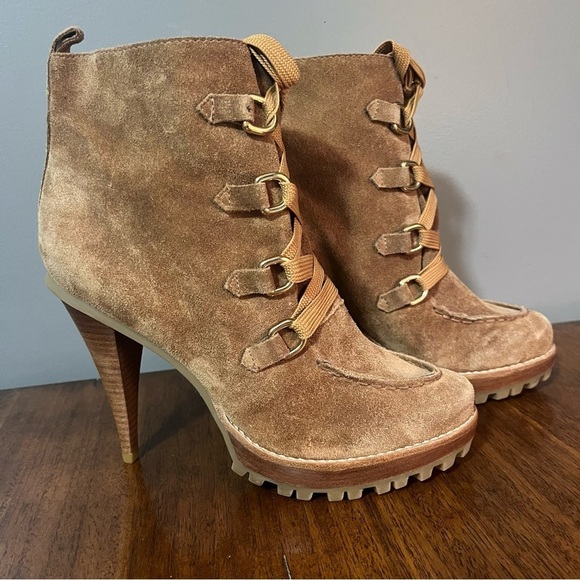 Michael Kors camel suede stiletto boots. Women's size 9.5. - Picture 10 of 14